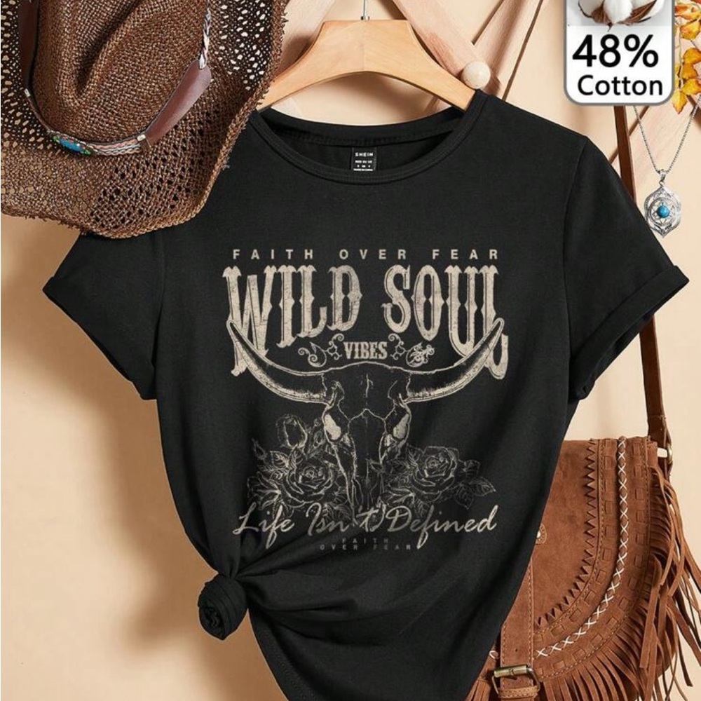 Wild Soul Black Graphic Tee